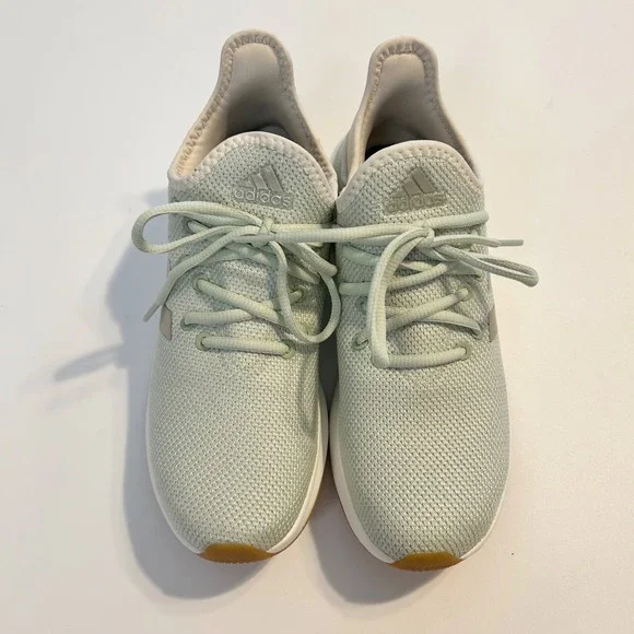 Adidas Cloudfoam Pure Mint Green Mesh Running Shoes Gum Sole Women 7 - Picture 2 of 6